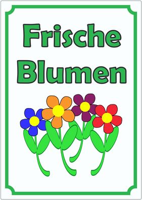 Werbeaufkleber Aufkleber Blumen Hochkant