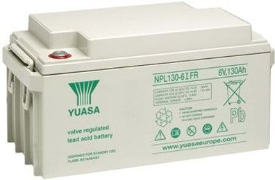 Yuasa Blei-Akku NPL130-6IFR Pb 6V / 130Ah 10-12 Jahresbatterie, M6 Innen