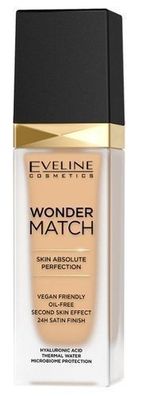 Eveline Wonder Match Foundation - Light Vanilla, 30 ml