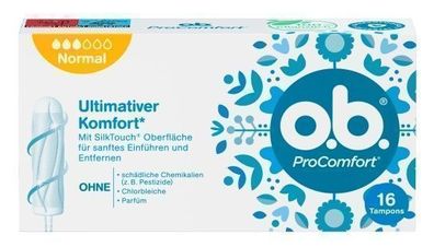 O.B. Original Normal Tampons, 16 Stk. | Frische & Sicherheit