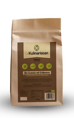 39,98 €/ kg | Die Kulinaristen - BIO-GRANOLA und Bio-Erdbeeren/ Saaten, 500g