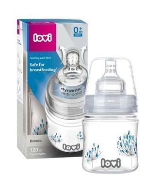 Lovi Baby Glasflasche 120ml - Hochwertige Babyflasche aus Glas