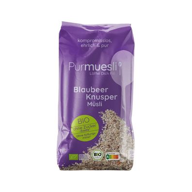 17,11 € / 1 kg | Purmüsli BIO - Blaubeer Knusper Müsli (350g)