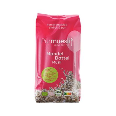 12,48 € / 1 kg | Purmüsli BIO - Mandel Dattel Müsli (400g)