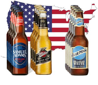 Teste Biere aus den USA -Samuel Adams- Molson Coors Blue Moon & Miller 24x 0,33l