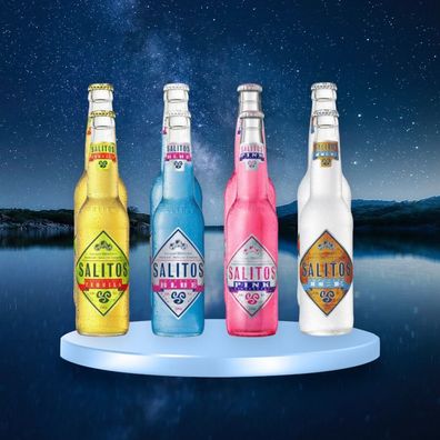 Salitos Mix 0,33l -Je 6 x Original Tequila - Blue - Pink - Ice