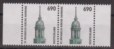 BRD 1996 postfrisch waagerechts Paar MiNr. 1860 St-Michaelis-Kirche Hamburg