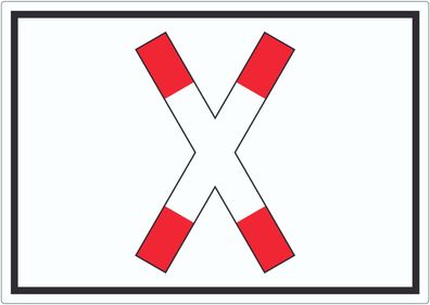 Aufkleber Vorrang Schienenverkehr Symbol