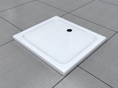 BuyLando 100x90 cm Duschtasse – Flache Acryl Duschwanne – mit 5 cm Höhe