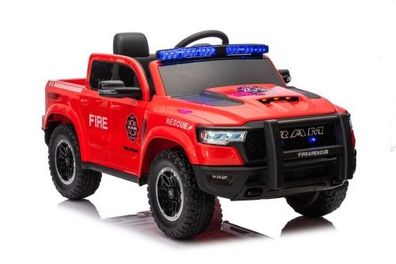 Elektrofahrzeug für Kinder, Kinderfahrzeug Feuerwehr Dodge RAM, Elektroauto Feuerwehr