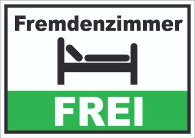 Fremdenzimmer FREI Aufkleber Zimmer Frei