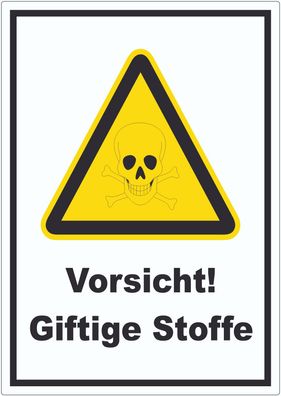 Vorsicht Giftige Stoffe Aufkleber