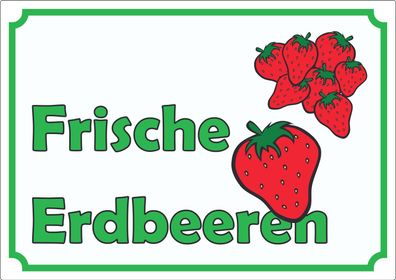 Werbeaufkleber Aufkleber Erdbeeren