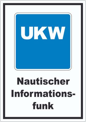 Nautischer Informationsfunk (mit Kanal) Aufkleber