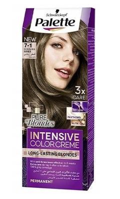 Schwarzkopf Palette Intensive Creme-Haarfarbe 7-1 Aschblond 50ml