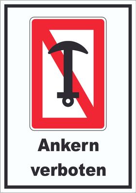 Ankern verboten Aufkleber