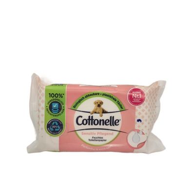 Cottonelle feuchtes Toilettenpapier Sensitive Nachfüller 42er Pack