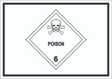 Aufkleber Giftige Stoffe Symbol Poison Totenkopf