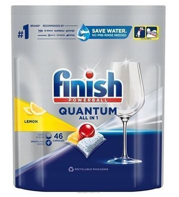 Finish Quantum Lemon Kapseln für Geschirrspüler, 46 Stk