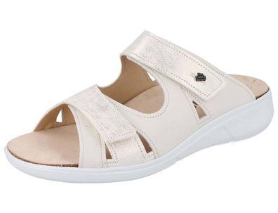 FINN Comfort Palau Damen Pantolette Hausschuhe creme latte oro Leder