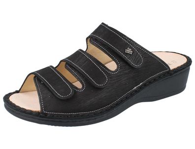 FINN Comfort Pisa Damen Pantoletten Hausschuhe schwarz Astor Nubukleder