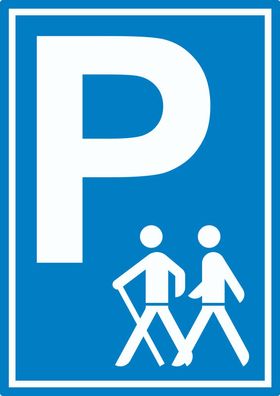 Wanderer Parkplatz Aufkleber