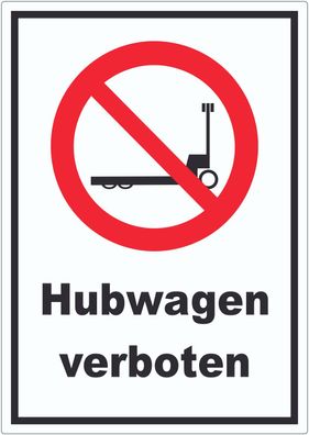 Aufkleber Hubwagen verboten