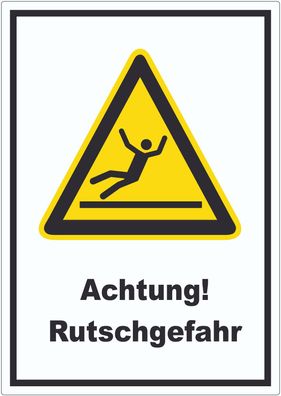 Achtung Rutschgefahr Aufkleber