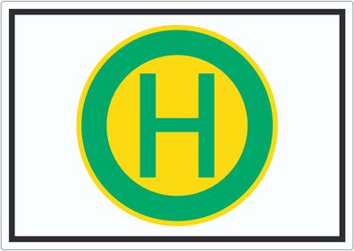 Aufkleber Haltestelle Symbol