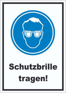 Schutzbrille tragen Aufkleber