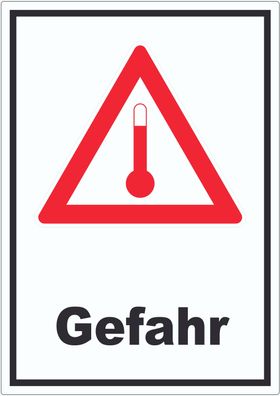 Aufkleber Gefahrgutklasse Hot Gefahr Heiß