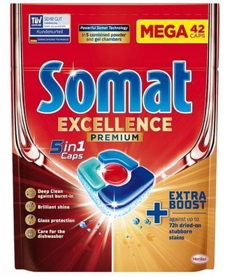 Somat Excellence Premium 5in1 Geschirrspül-Tabs 42 Stk