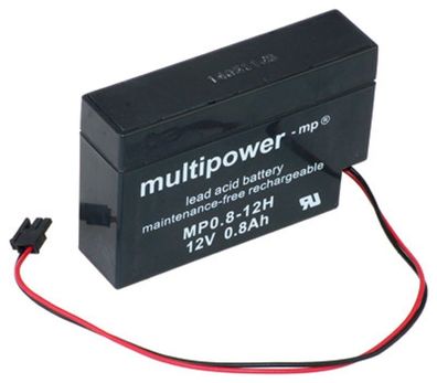 Amazon Multipower Blei-Akku MP0,8-12H Pb 12V 0,8Ah Heim und Haus Stecker