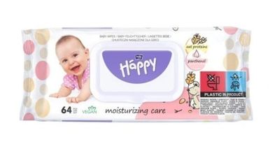 Baby Happy, Chusteczki nas?czone proteiny owsa, 64 Stück