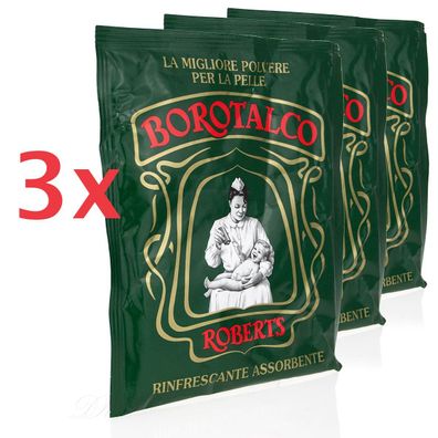 Borotalco Roberts - Koerperpuder / Talkumpuder 3x 100 g Nachfuell