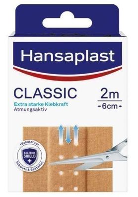 Hansaplast Klassischer Wundverband 2mx6cm - Effektiver Schutz