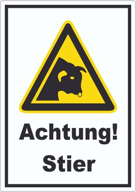 Achtung Stier Aufkleber