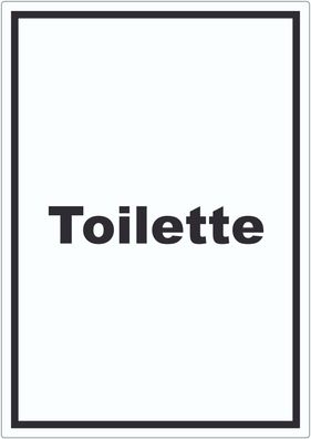 Toilette Aufkleber mit Text Klo WC hochkant