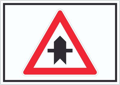 Vorfahrt nächste Kreuzung/Einmündung Symbol Aufkleber