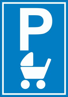 Kinderwagen Parkplatz Aufkleber