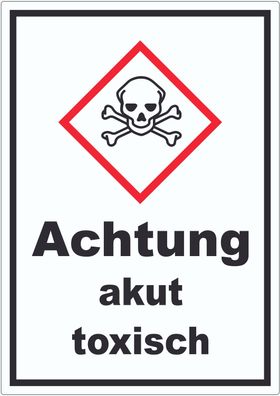 Aufkleber akut toxisch Toxizität Totenkopf