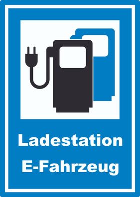 Ladestation Elektrofahrzeuge Aufkleber