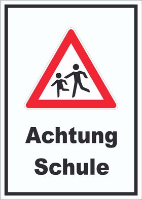 Achtung Schule Aufkleber