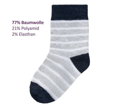 Gr. 23 bis 26 Baby Klein Kinder Socken Baumwollanteil 77% Model 1