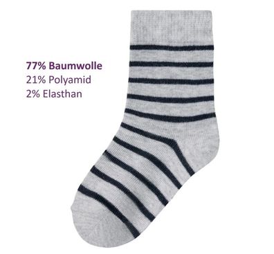 Gr. 19 bis 22 Baby Klein Kinder Socken Baumwollanteil 77% Model 5