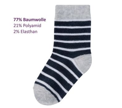 Gr. 19 bis 22 Baby Klein Kinder Socken Baumwollanteil 77% Model 7