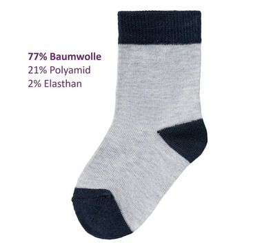 Gr. 27 bis 30 Baby Klein Kinder Socken Baumwollanteil 77% Model 3