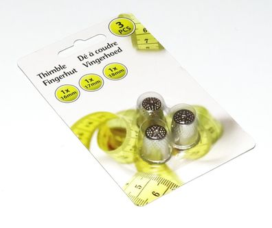 Fingerhut Set je 1x 16mm 17mm 18mm