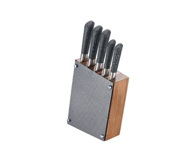 Premium Messer-Set (6-tlg.) mit Holzblock - Für Profi- und Hobbyköche