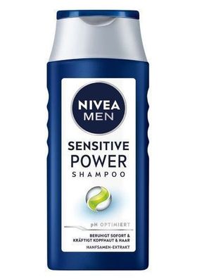 Nivea Men Sensitive Power Shampoo, 250ml - Beruhigendes Pflegeshampoo